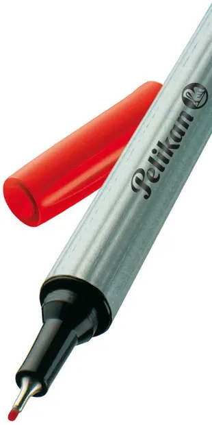 Marker cu vârf subțire Pelikan - Roşu, 0.4 mm