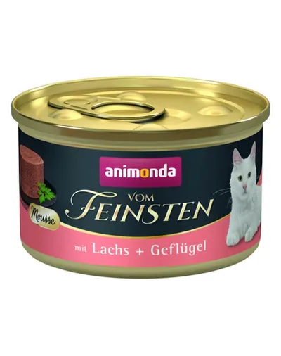 ANIMONDA Vom Feinsten Mousse hrană umedă tip mousse pentru pisici cu somon și pasăre 85 g