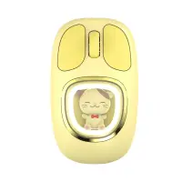 Mouse wireless Timebox, 1600 DPI, 4G + Bluetooth, Silentios, Galben - Default Title