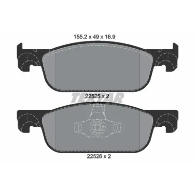 Set placute frana, frana disc TEXTAR 2252501