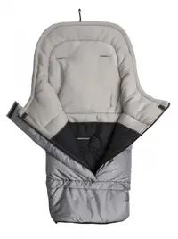 Sac de iarna Sensillo 3 in 1 Polar Gri pentru caruciorsaniescaun auto cu lungime reglabila 80-100 cm,material impermeabil,orificii pentru centuri de siguranta