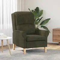 Gossi fotoliu contemporan verde armat tesatura, lemn mediu ergonomic
