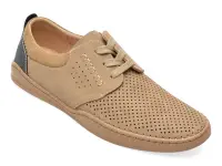 Pantofi BITE THE BULLET bej, H696, din piele naturala