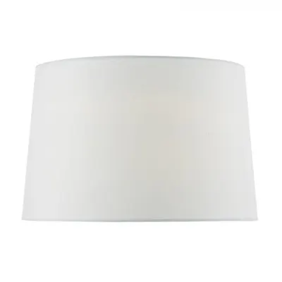 Abajur Macy White Faux silk Tapered Drum Shade 37cm