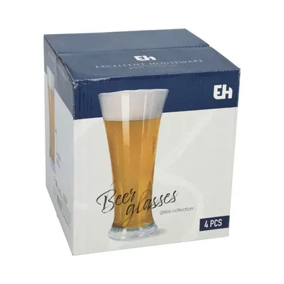 Set 4 pahare, pentru bere, 320 ml, Excellent Houseware