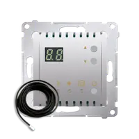 Termostat cu display, 16 (2) A, 230V ~, senzor exterior inclus, silver mat metalic