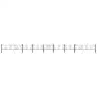 vidaXL Gard de grădină cu vârf tip suliță din oțel 1506x100 cm, negru