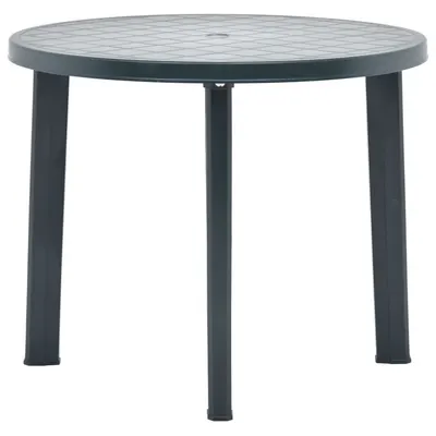 vidaXL Masă de grădină, verde, 89 cm, plastic