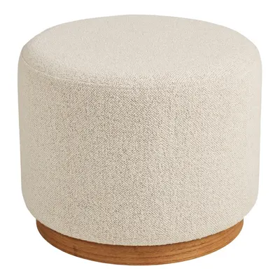 Taburet bej cu tapițerie din țesătură bouclé Daisy – House Nordic