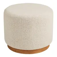 Taburet bej cu tapițerie din țesătură bouclé Daisy – House Nordic