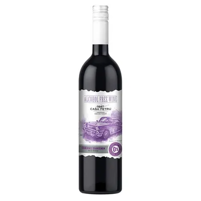 Vin rosu demidulce, fara alcool, Cabernet Sauvignon, 750ml, Casa Petru