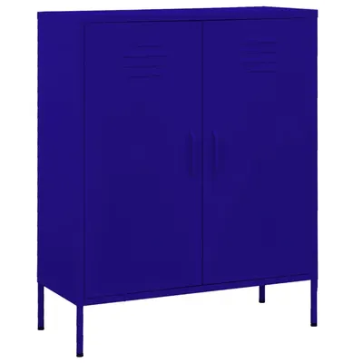vidaXL Dulap de depozitare, bleumarin, 80x35x101,5 cm, oțel