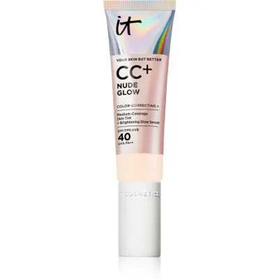 IT Cosmetics Your Skin But Better CC + Nude Glow crema CC pentru o piele mai luminoasa SPF 40 Fair Porcelain 32 ml