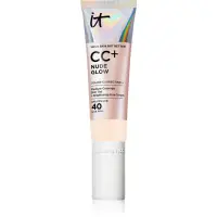 IT Cosmetics Your Skin But Better CC + Nude Glow crema CC pentru o piele mai luminoasa SPF 40 Fair Porcelain 32 ml