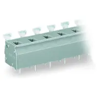 PCB terminal block; push-button; 2.5 mm²; Pin spacing 10/10.16 mm; 2-pole; suitable for Ex-e applications; CAGE CLAMP®; commoning option; 2,50 mm²; light gray