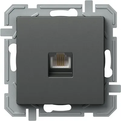Logiq Priza Simpla Telefon 1P KS RJ11 Antracit, TEM Modul TEM-KQ36ATXO-U