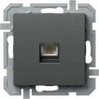 Logiq Priza Simpla Telefon 1P KS RJ11 Antracit, TEM Modul TEM-KQ36ATXO-U