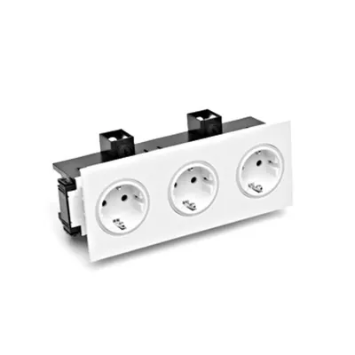 Priza 230V/16A tripla pt.canal parapet SIGNA, RAL9001 crem