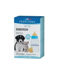 FRANCODEX Biberon hranire catei si pisici 120 ml + 2 tetine