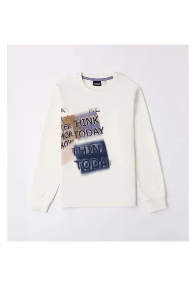 Bluza cu imprimeu pentru baiat - 0.7523 - Alb