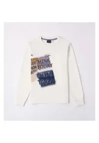 Bluza cu imprimeu pentru baiat - 0.7523 - Alb