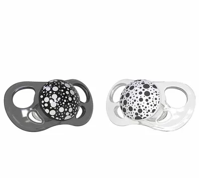 Set 2 suzete Twistshake Pacifier - Alba si neagra, 0 - 6 luni
