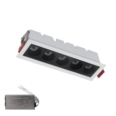 Spot Linear Incastrat El-05 5w 3000k, Alb & Negru
