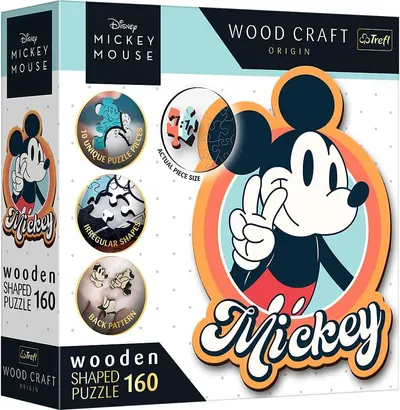 Puzzle din lemn Trefl din 160 de piese - Retro Mickey Mouse