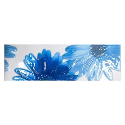 Brau decorativ faianta baie / bucatarie Newline Blue 8 x 25