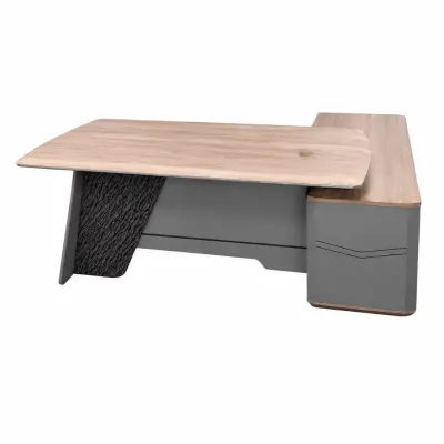Birou managerial Portofino B2216A cu dulap lateral, H750 x L2200 x l1600 mm