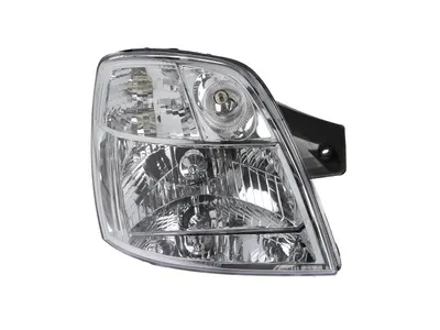 Far fata Dreapta (H4, manual, fara motoras, culoare insert: cromat, culoare semnalizator: transparent) potrivit KIA PICANTO I