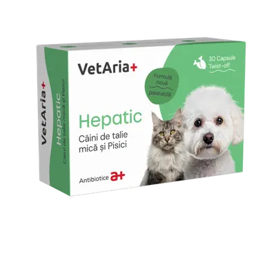 Suplimente VetAria+ Hepatic 30 capsule