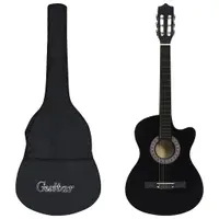 Gossi set chitara clasica occidentala 12 piese 6 corzi negru 38
