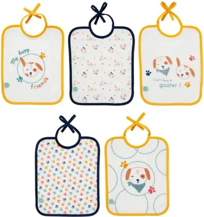 Set bavete Babycalin - Toutou, 5 bucăți, 20 х 25 cm