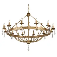 Corp de iluminat suspendat, lustra Windsor 12 Light Chandelier – Gold Patina