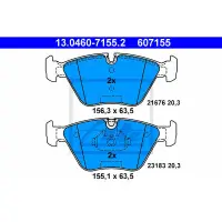 Set placute frana, frana disc ATE 13.0460-7155.2