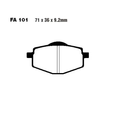 Placute de frana FA101R Sinter R EBC