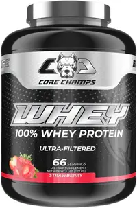 100% Whey Protein Ultra-Filtered, căpșună, 2270 g, Core Champs by Kai Greene