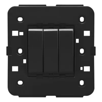 Intrerupator cap scara 250V ac - 16 AX - Standard englez - 3 modulS - BLACK - CProiector HORUS