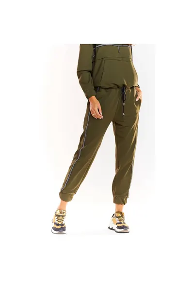 Pantaloni sport dama - Bumbac/Elastan - Kaki