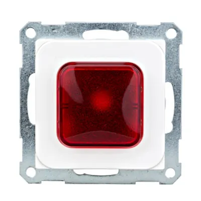 Insert lampă de semnalizare E10, cu neon şi capac roşu
