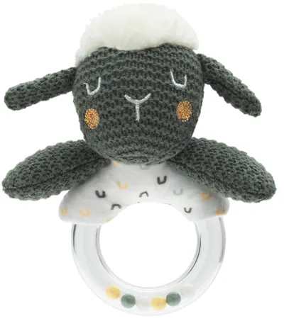 Zornăitoare pentru bebeluși cu inel KikkaBoo Sleepy Sheep