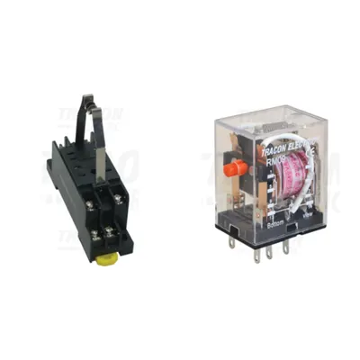 Pachet Releu Miniaturizat 12V DC si Soclu Compatibil RM09