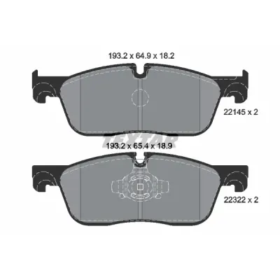 Set placute frana, frana disc TEXTAR 2214501
