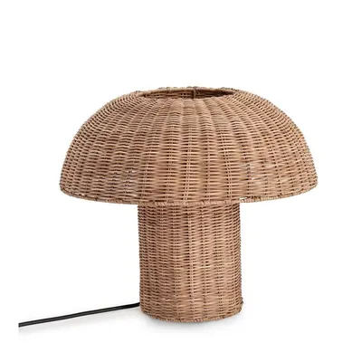 Veioză în culoare naturală LED din ratan cu abajur din ratan (înălțime 40 cm) Irele – Bizzotto