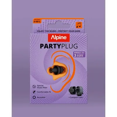 Dopuri de urechi cu filtru muzical pentru festivaluri si concerte, 3 dimensiuni incluse (SML), protectie zgomote SNR 19dB, reutilizabile, negre