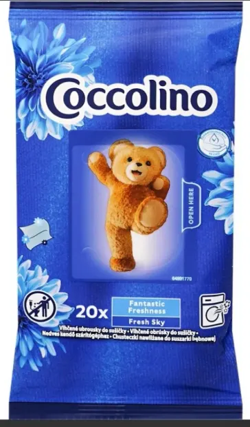 Coccolino Servetele umede pentru uscator de rufe 20 buc Fresh Sky