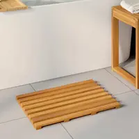 vidaXL Covoraș de baie 2 buc. natural 56 x 37 cm Lemn Solid de Acacia