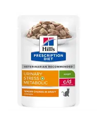 HILL'S PRESCRIPTION DIET c/d Urinary Stress + Metabolic Hrana umeda pisici cu probleme urinare, pentru controlul greutatii 12x85 g