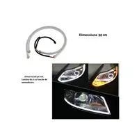Banda flexibila LED DRL cu functie de semnalizare 30cm Cod: BO30WY
